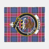 Clan Graham of Menteith Pink Tartan Kariert Fleecedecke (Vorderseite (Horizontal))
