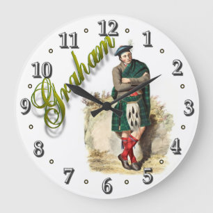 Clan Graham Scottish Dream Clock Große Wanduhr
