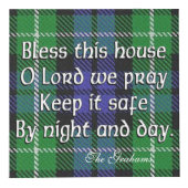 Clan Graham Tartan House Blessing Würfel (Vorderseite)