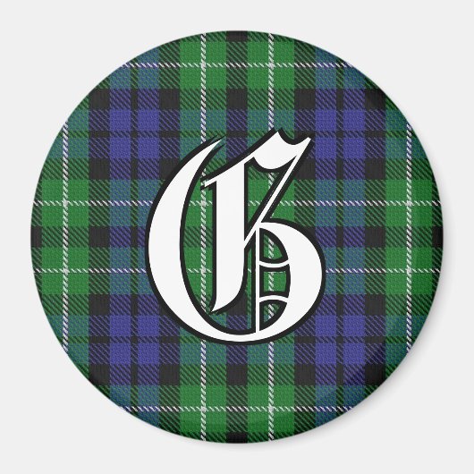 Clan Graham Tartan Kariert Accents Magnet (Vorne)