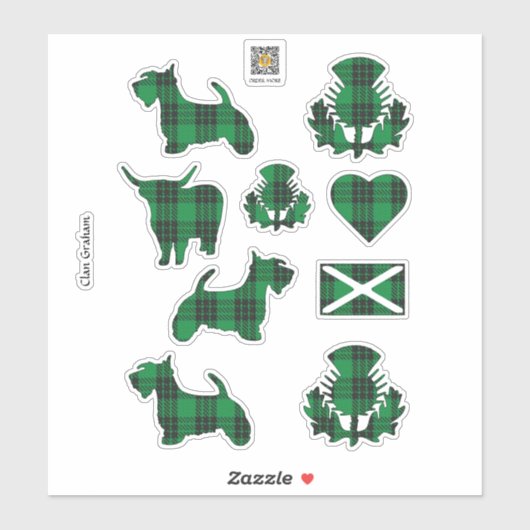 Clan Graham Tartan Sticker (Blatt)