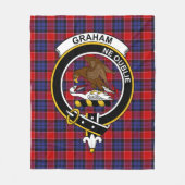 Clan Graham von Menteith Red Tartan Kariert Fleecedecke (Vorderseite)