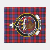 Clan Graham von Menteith Red Tartan Kariert Fleecedecke (Vorderseite (Horizontal))