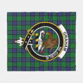 Clan Graham von Menteith Tartan Kariert Fleecedecke (Vorderseite (Horizontal))