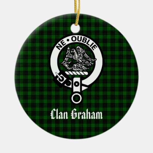 Clan Graham Wappen Abzeichen Personalisiert Keramik Ornament (Vorne)