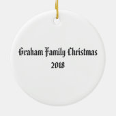 Clan Graham Wappen Abzeichen Personalisiert Keramik Ornament (Hinten)