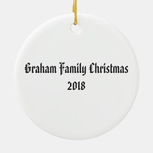 Clan Graham Wappen Abzeichen Personalisiert Keramik Ornament (Hinten)