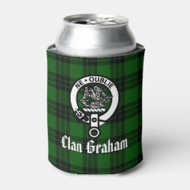 Clan Graham Wappen Abzeichen und Tartan Dosenkühler