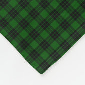 Clan Graham Wappen Abzeichen und Tartan Fleecedecke (Ecke)