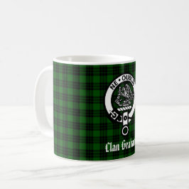 Clan Graham Wappen Abzeichen und Tartan Kaffeetasse