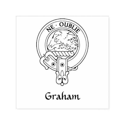 Clan Graham Wappen Rubber Briefmarke Permastempel (Design)