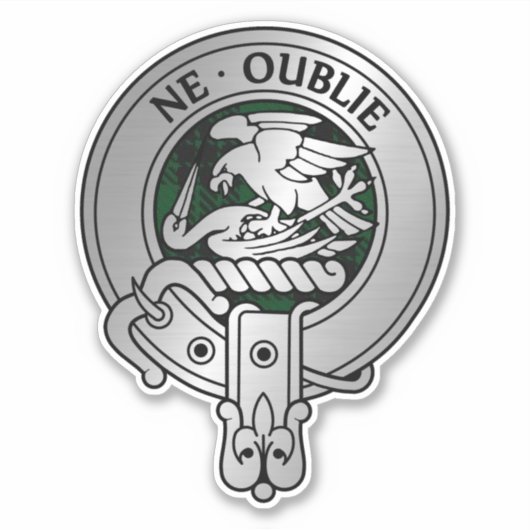 Clan Graham Wappen & Tartan Aufkleber (Vorderseite)