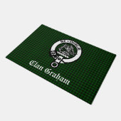Clan Graham Wappen & Tartan Front Fußmatte (Schrägansicht)