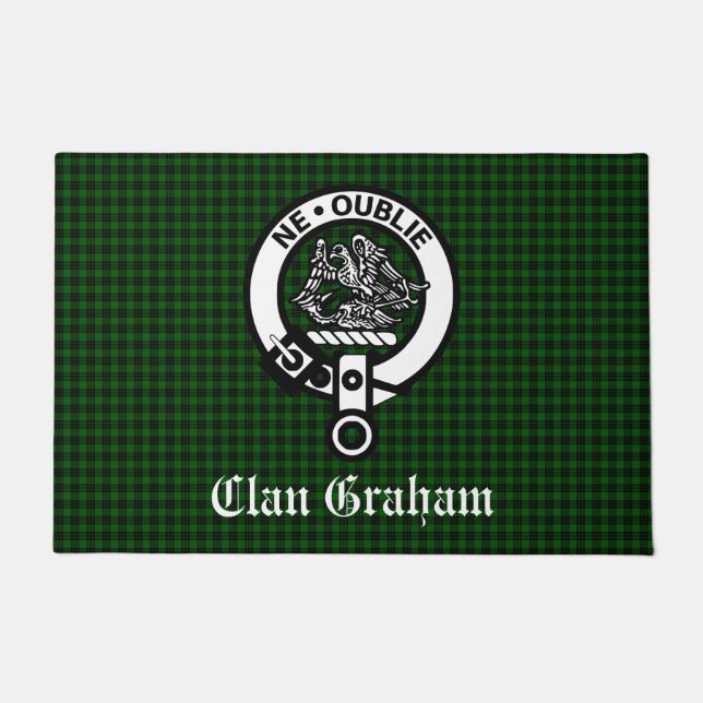 Clan Graham Wappen & Tartan Front Fußmatte (Vorderseite)