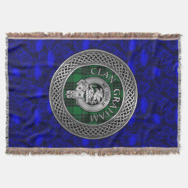 Clan Graham Wappen & Tartan Knot Decke