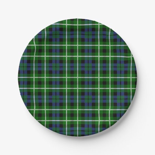Clan-GrahamTartan Pappteller (Vorderseite)