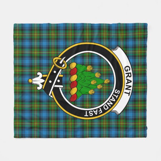 Clan Grant Jagd Tartan Kariert Fleecedecke (Vorderseite (Horizontal))