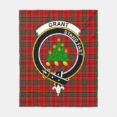 Clan Grant Red Tartan Kariert Fleecedecke (Vorderseite)