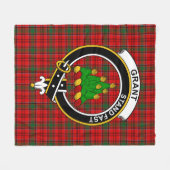 Clan Grant Red Tartan Kariert Fleecedecke (Vorderseite (Horizontal))