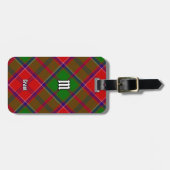 Clan Grant Tartan Gepäckanhänger (Vorderseite horizontal)