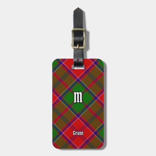Clan Grant Tartan Gepäckanhänger (Vorderseite vertikal)