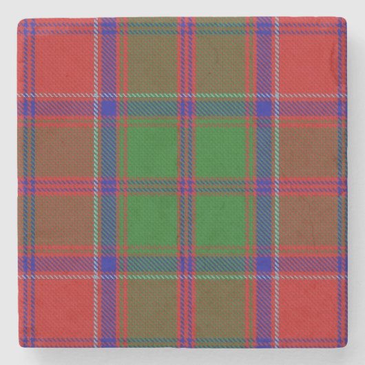Clan Grant Tartan Kariert Stone Untersetzer (Vorderseite)