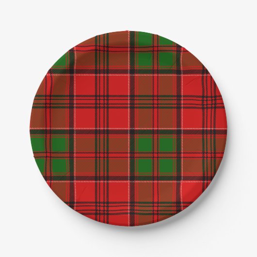 Clan Grant Tartan Pappteller (Vorderseite)