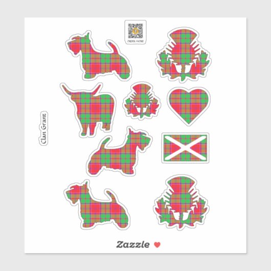 Clan Grant Tartan Sticker (Blatt)
