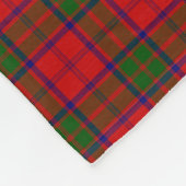 Clan Grant Wappen Abzeichen und Tartan Fleecedecke (Ecke)