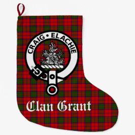 Clan Grant Wappen Abzeichen und Tartan individuell Großer Weihnachtsstrumpf