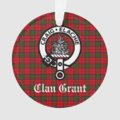 Clan Grant Wappen Abzeichen und Tartan individuell Ornament (Vorderseite)