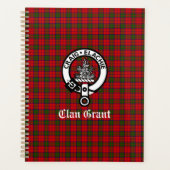 Clan Grant Wappen Abzeichen und Tartan Planer (Vorderseite)
