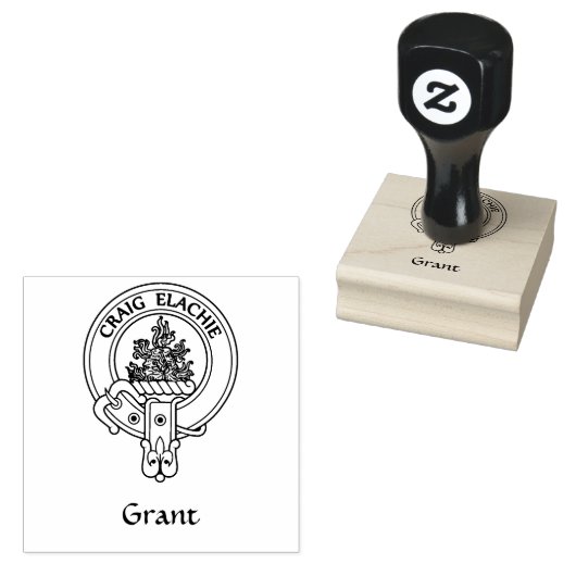 Clan Grant Wappen Rubber Briefmarke Gummistempel (Stempel)