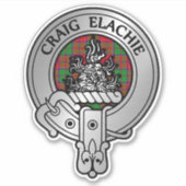 Clan Grant Wappen & Tartan Aufkleber (Vorderseite)