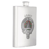 Clan Grant Wappen & Tartan Flachmann (Rechts)