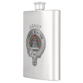 Clan Grant Wappen & Tartan Flachmann (Links)