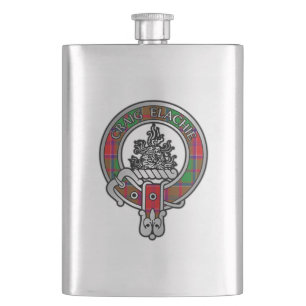 Clan Grant Wappen & Tartan Flask Flachmann