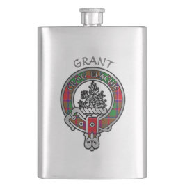 Clan Grant Wappen & Tartan Flask Flachmann