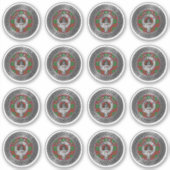 Clan Grant Wappen & Tartan Knot Aufkleber (Vorderseite)