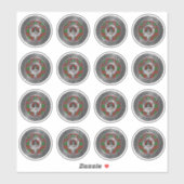 Clan Grant Wappen & Tartan Knot Aufkleber (Blatt)