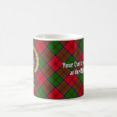 Clan Grant Wappen über Tartan Kaffeetasse (Mittel)
