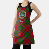 Clan Grant-Wappen über Tartan Schürze (InSitu)
