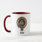 Clan Grant Wappen über Tartan Tasse (Links)