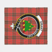 Clan Grant Weathered Tartan Kariert Fleecedecke (Vorderseite (Horizontal))