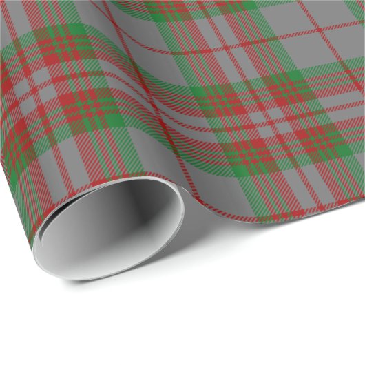 Clan-GrauTartan Geschenkpapier (Rolleneckpunkt)