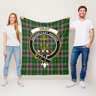 Clan Gray Hunting Tartan Kariert Fleecedecke
