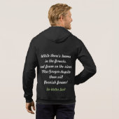 Clan Gregor Gedicht auf hinterem Hoodie (Schwarz voll)