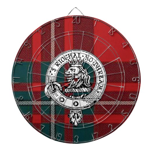 Clan Gregor/MacGregor Abzeichen-Pfeil-BrettTartan Dartscheibe (vorne)