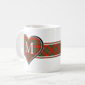Clan Gregor MacGregor Tartan Heart Kaffeetasse (Vorderseite Links)
