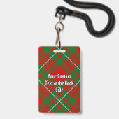 Clan Gregor Tartan Abzeichen Ausweis (Rückseite mit Lanyard)
